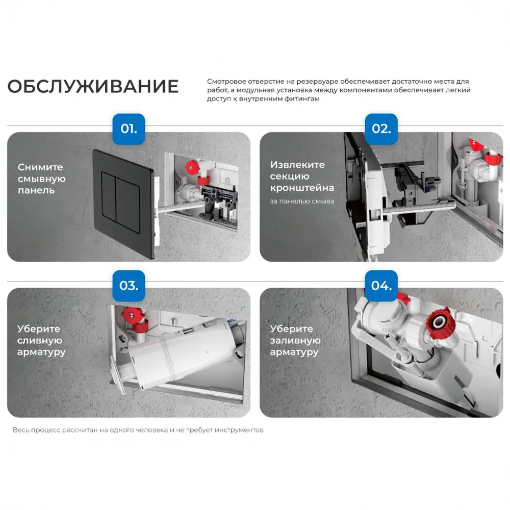 Фото 8 Инсталляция с унитазом комплект Iberica Blanca Tornado безободковый Bilbao Alto и клавиша серая нержавеющая сталь IB.001M.BLA.234.1502