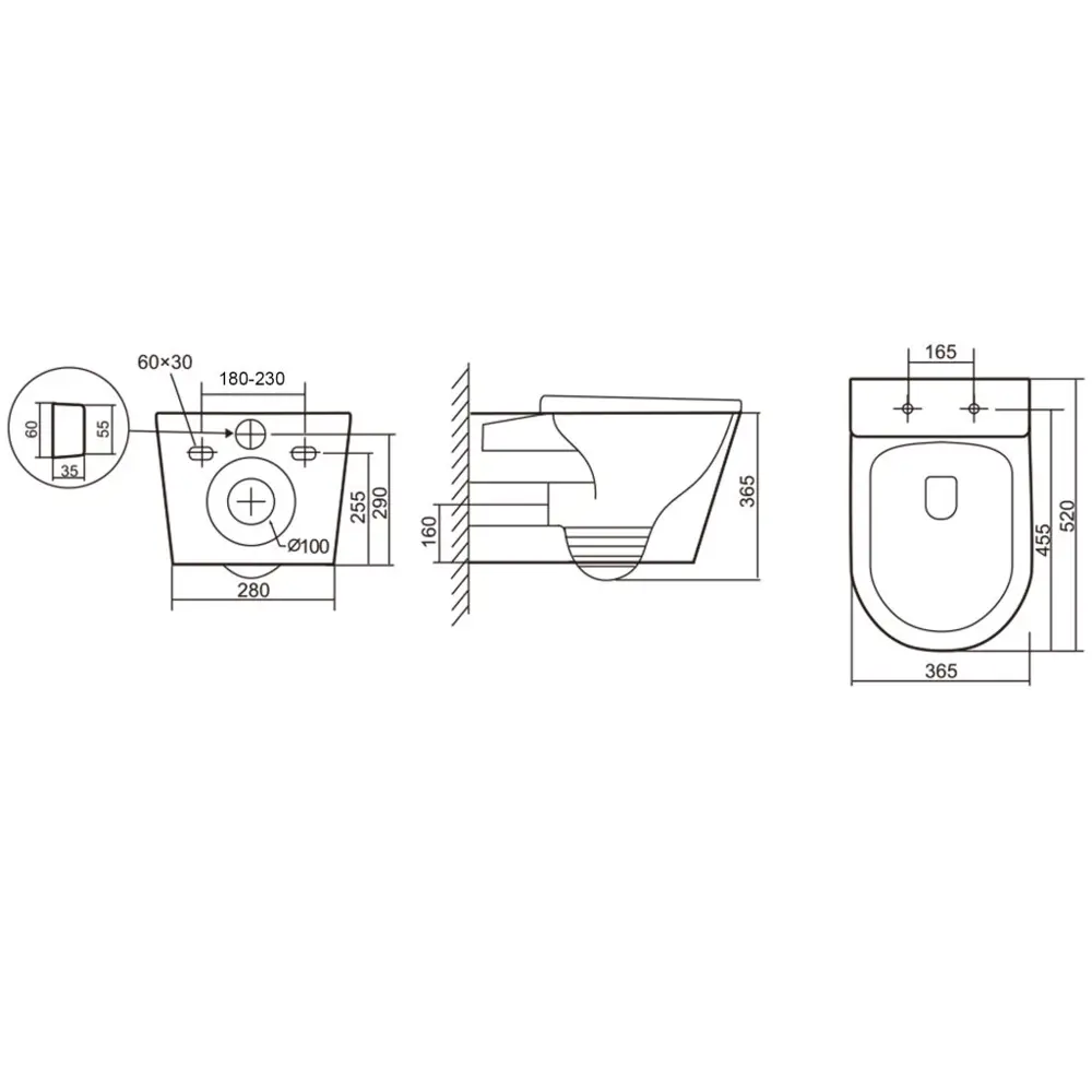 Фото 15 Инсталляция с унитазом комплект Iberica Blanca Tornado безободковый Burgos Alto и клавиша серая нержавеющая сталь IB001.BRA.234.1602