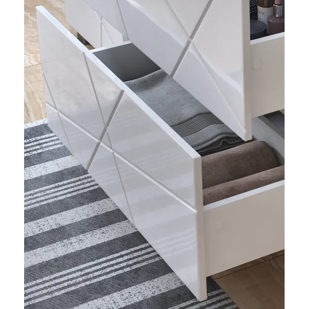 Фото 4 Тумба для ванной Vigo Geometry 80 см с раковиной напольная цвет белый Фото 4 Тумба для ванной Vigo Geometry 80 см с раковиной напольная цвет белый