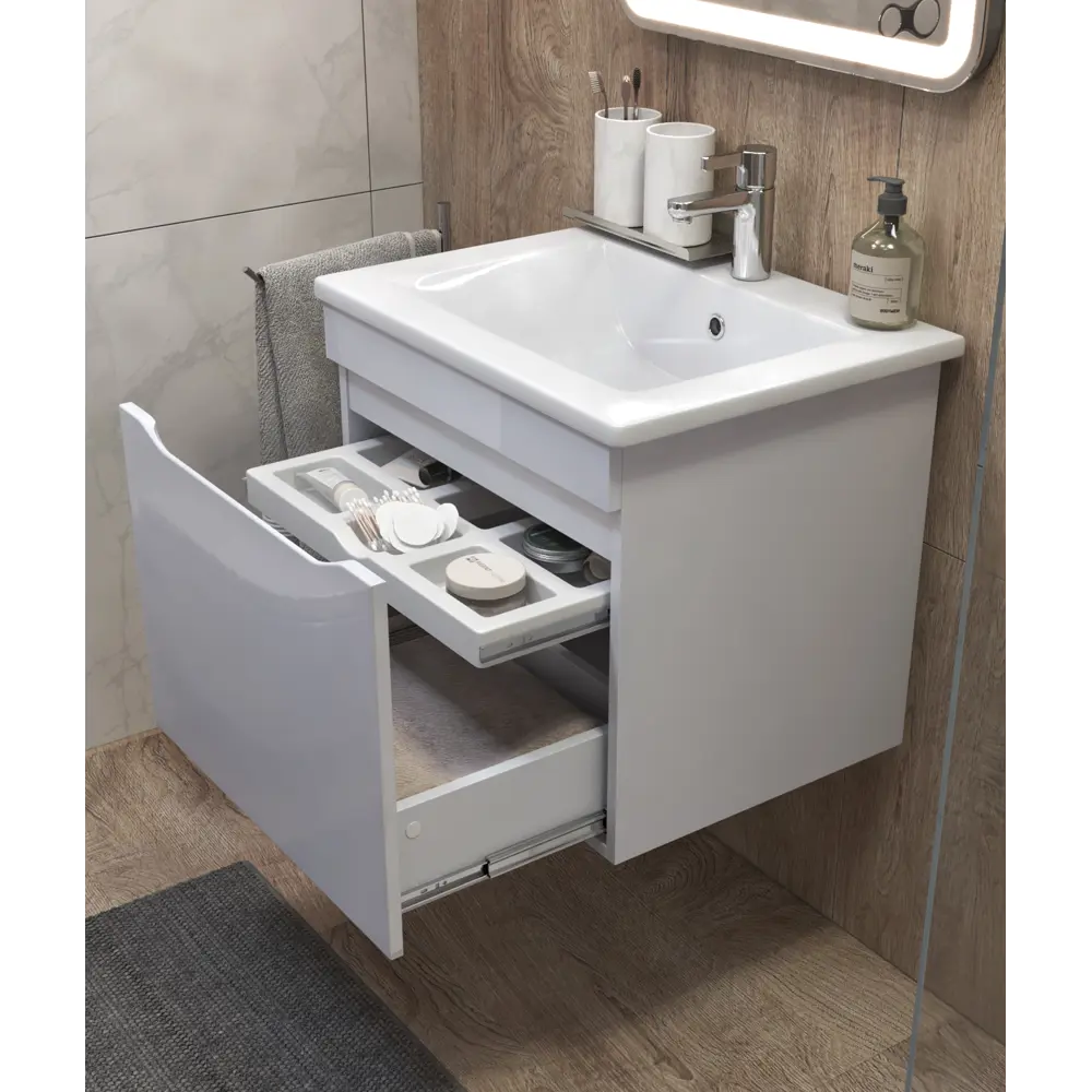 Фото 6 Тумба под раковину подвесная Vigo Grani tp.GRI.OSK.75.1Y 75 см