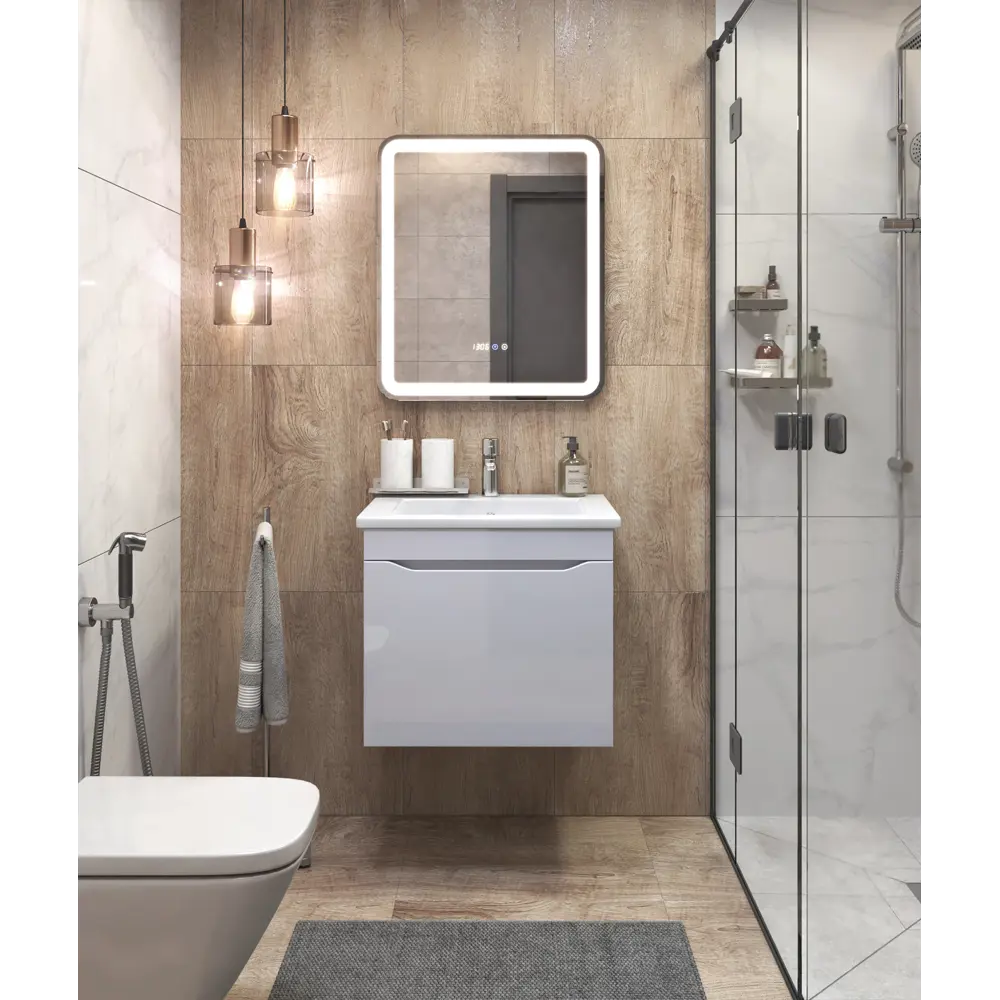 Фото 9 Тумба под раковину подвесная Vigo Grani tp.GRI.OSK.75.1Y 75 см