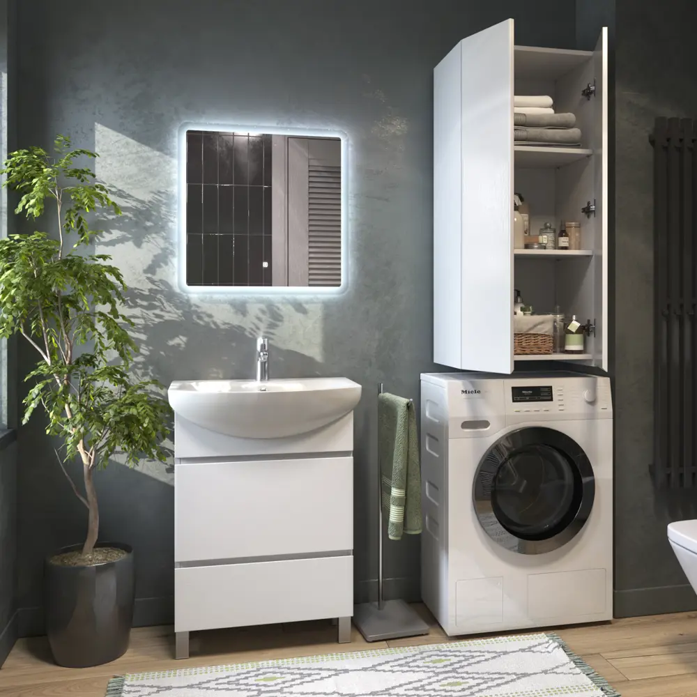 Фото 8 Тумба под раковину напольная Vigo tn.WIN.BAL.60.2Y белый 56см Фото 8 Тумба под раковину напольная Vigo tn.WIN.BAL.60.2Y белый 56см