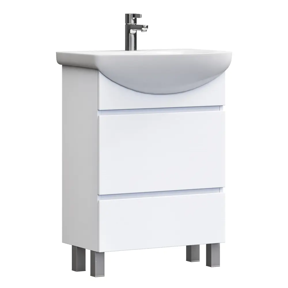 Фото 2 Тумба под раковину напольная Vigo tn.WIN.BAL.60.2Y белый 56см Фото 2 Тумба под раковину напольная Vigo tn.WIN.BAL.60.2Y белый 56см