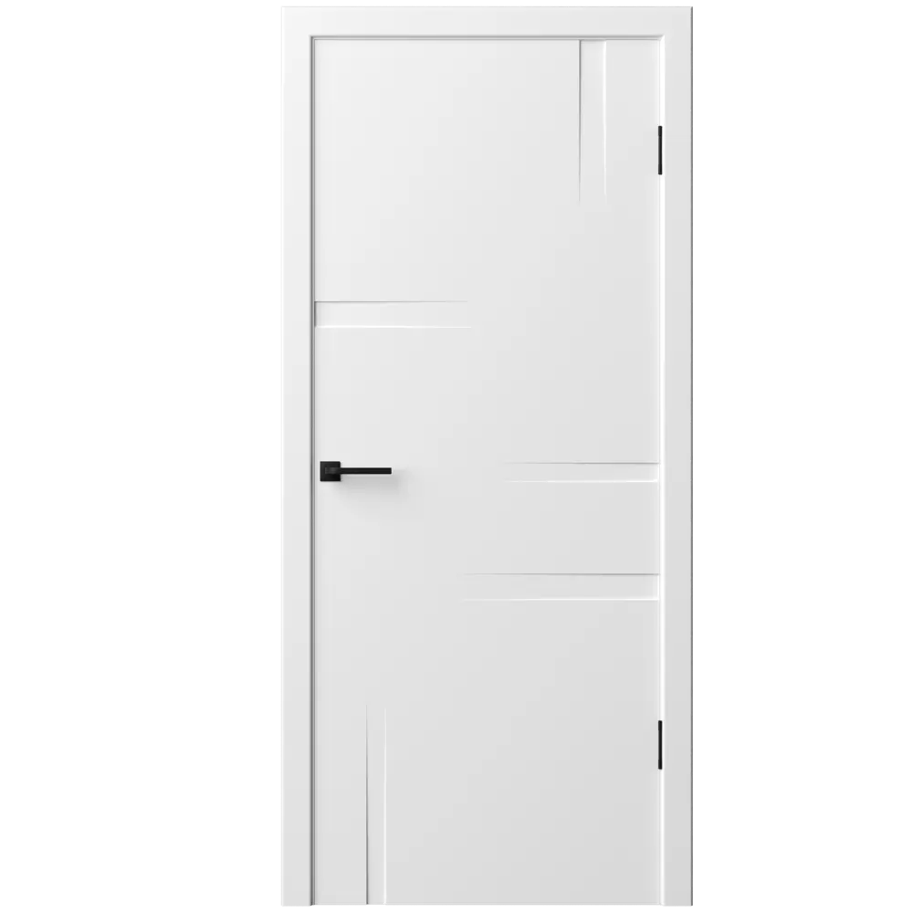 Фото 2 Дверь межкомнатная глухая с замком и петлями в комплекте Лофт 70x200 см эмаль цвет белый