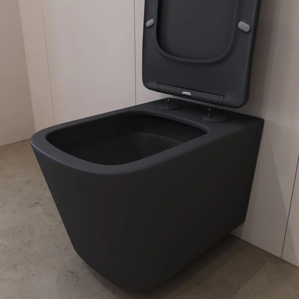 Фото 14 Инсталляция Alentori SISTEMA 52 AL.SIS11T с клавишей Alentori CHIAVE A гл/хром AL.CHI012CH и унитаз Long 52.5x34.5 Vortex матовый черный квадрат Фото 14 Инсталляция Alentori SISTEMA 52 AL.SIS11T с клавишей Alentori CHIAVE A гл/хром AL.CHI012CH и унитаз Long 52.5x34.5 Vortex матовый черный квадрат