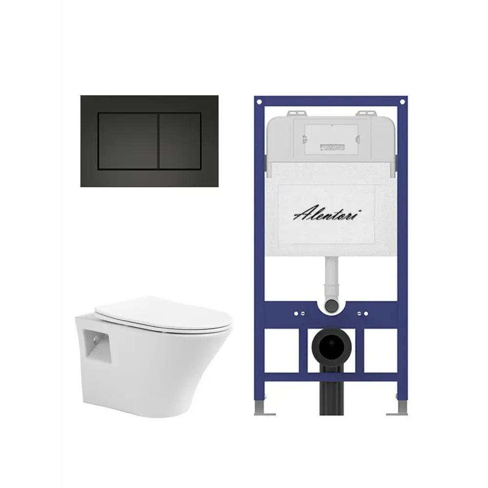 Фото 4 Комплект инсталляция с унитазом Alentori AL.SIS11TAL.CHI013BM1000080 цвет белый Фото 4 Комплект инсталляция с унитазом Alentori AL.SIS11TAL.CHI013BM1000080 цвет белый