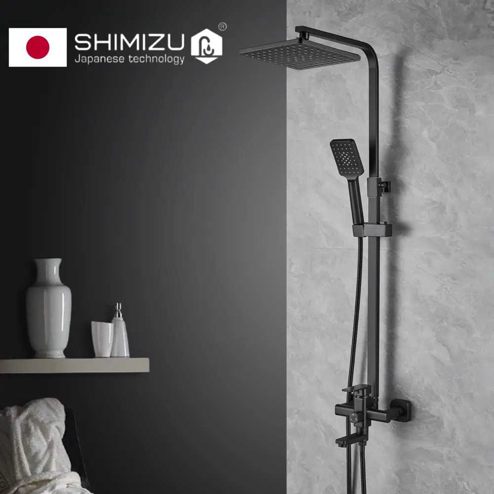 Фото 2 Душевая система Shimizu smz 2006514 2 режимная цвет черный Фото 2 Душевая система Shimizu smz 2006514 2 режимная цвет черный