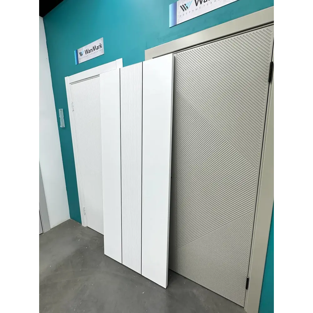 Фото 6 Комплект межкомнатной двери Wanmark Синди-7М глухая 190x60см эмаль цвет белый с коробом и наличниками Фото 6 Комплект межкомнатной двери Wanmark Синди-7М глухая 190x60см эмаль цвет белый с коробом и наличниками