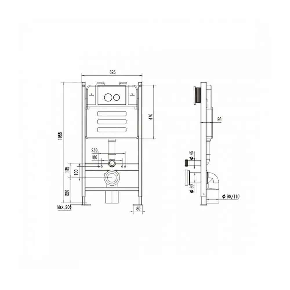 Фото 6 Комплект инсталляция с унитазом Alentori AL.SIS33TAL.CHI019WM1000090 цвет белый Фото 6 Комплект инсталляция с унитазом Alentori AL.SIS33TAL.CHI019WM1000090 цвет белый