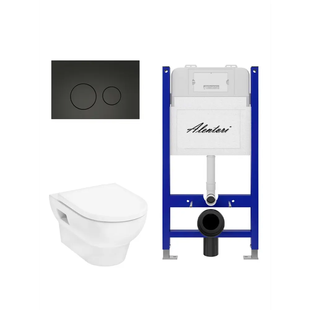 Фото 4 Инсталляция Alentori SISTEMA 50 AL.SIS33T с клавишей Alentori CHIAVE L матовый черный AL.CHI103BM Hansgrohe GladeLake S унитаз 540x360 белый Фото 4 Инсталляция Alentori SISTEMA 50 AL.SIS33T с клавишей Alentori CHIAVE L матовый черный AL.CHI103BM Hansgrohe GladeLake S унитаз 540x360 белый