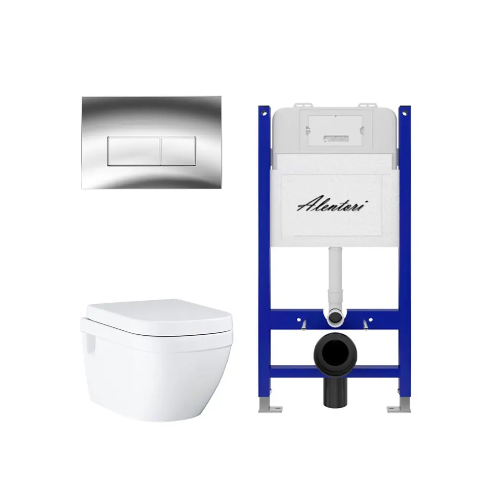 Фото 4 Инсталляция Alentori SISTEMA 50 AL.SIS33T с клавишей Alentori CHIAVE H гл/хром AL.CHI202CH и унитаз GROHE Euro Ceramic микролифт альпин-белый Фото 4 Инсталляция Alentori SISTEMA 50 AL.SIS33T с клавишей Alentori CHIAVE H гл/хром AL.CHI202CH и унитаз GROHE Euro Ceramic микролифт альпин-белый