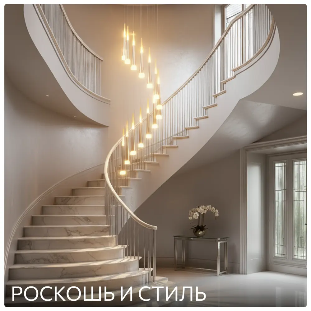 Фото 13 Люстра светодиодная Citilux Вегас CL227140 теплый белый (желтый) 34 м2 цвет серебряный