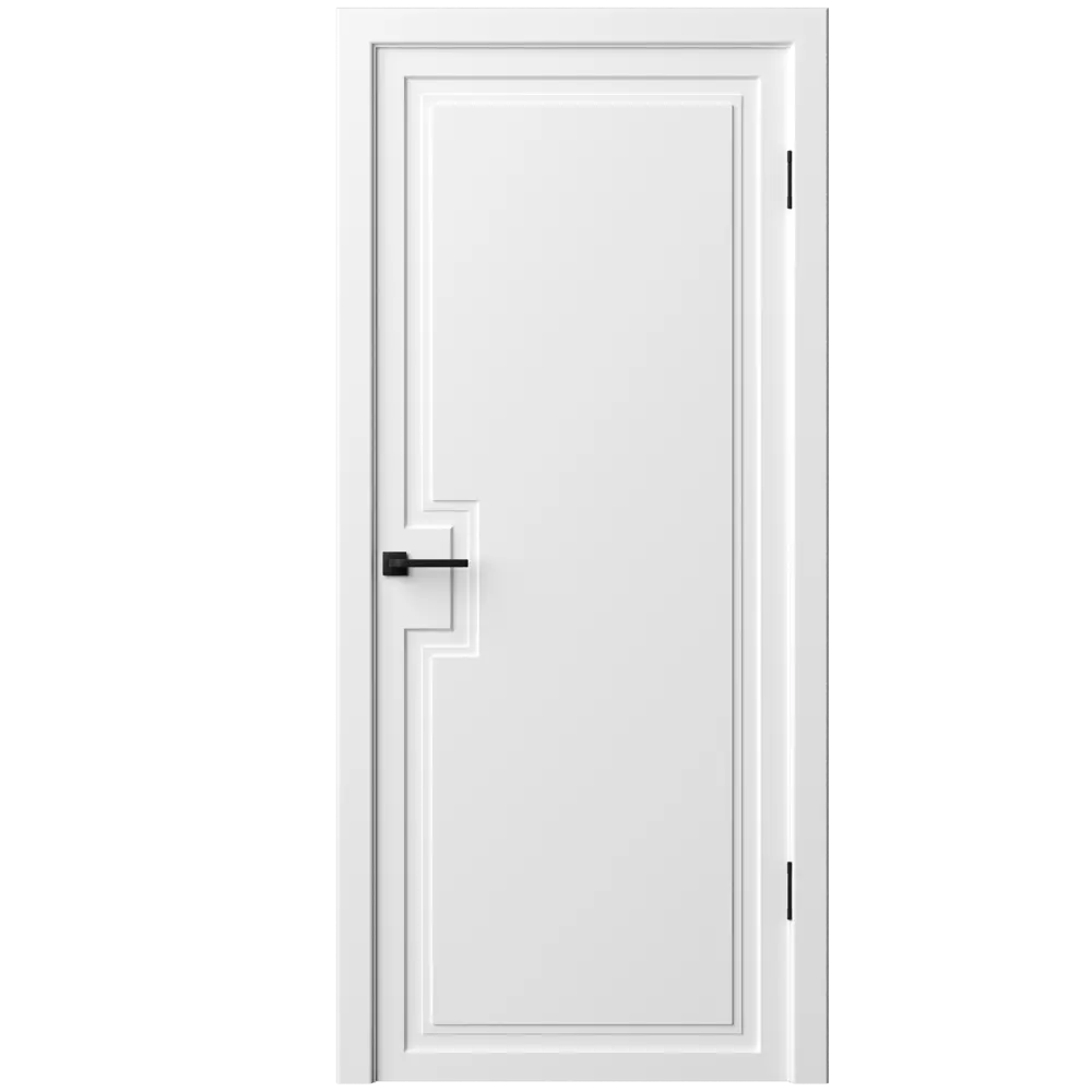 Фото 2 Дверь межкомнатная глухая Лео 90x200 см эмаль цвет белый с замком и петлями Фото 2 Дверь межкомнатная глухая Лео 90x200 см эмаль цвет белый с замком и петлями
