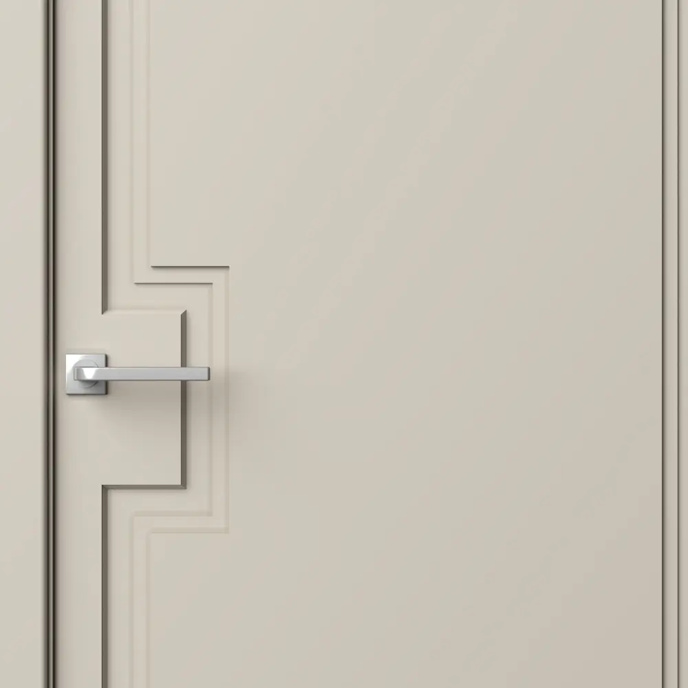 Фото 3 Дверь межкомнатная глухая Лео 60x200 см эмаль цвет мокко с замком и петлями Фото 3 Дверь межкомнатная глухая Лео 60x200 см эмаль цвет мокко с замком и петлями