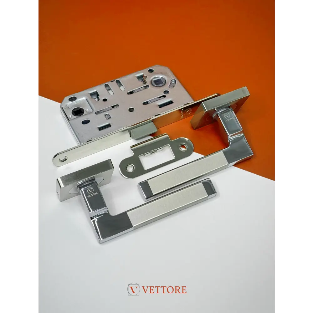 Фото 8 Ручка дверная Vettore R06.031 SN/CP в комплекте с межкомнатным механизмом WC 410 B-S Kevlar NI цвет сатин/хром Фото 8 Ручка дверная Vettore R06.031 SN/CP в комплекте с межкомнатным механизмом WC 410 B-S Kevlar NI цвет сатин/хром