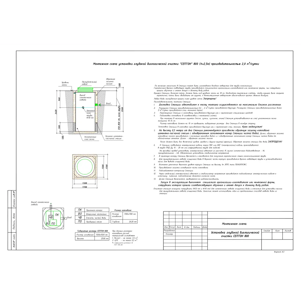 Фото 3 Автономная канализация септик Септон Принудительный выброс воды800л 2000л/сутки белый
