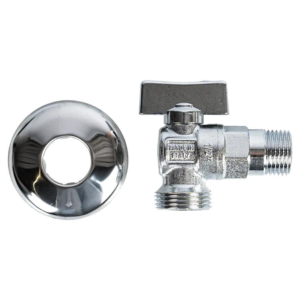Фото 4 Кран шаровой угловой Bugatti Miami DN8 PN16 1/2"x3/4" НР латунь ручка бабочка