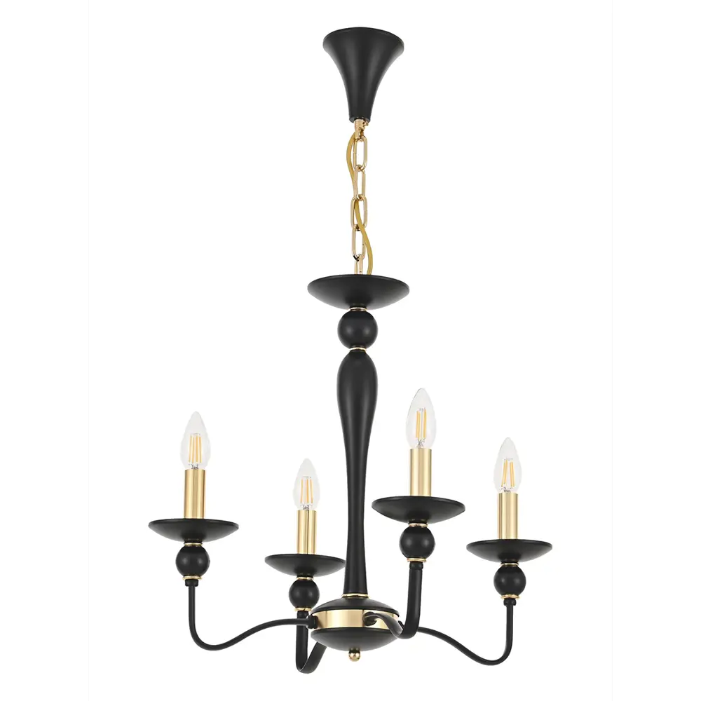 Фото 13 Люстра подвесная Arte milano 820201.1.4.140.u.e14.bk.gd 4 лампы 12 м² цвет золото/черный