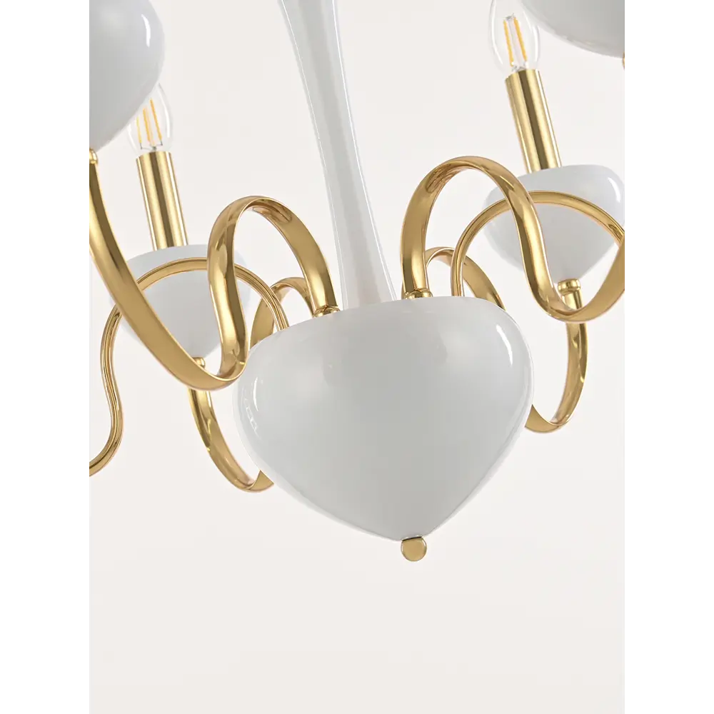 Фото 7 Люстра подвесная Arte milano 820101.1.6.210.u.e14.wh.gd 6 ламп 18 м² цвет белый/золото