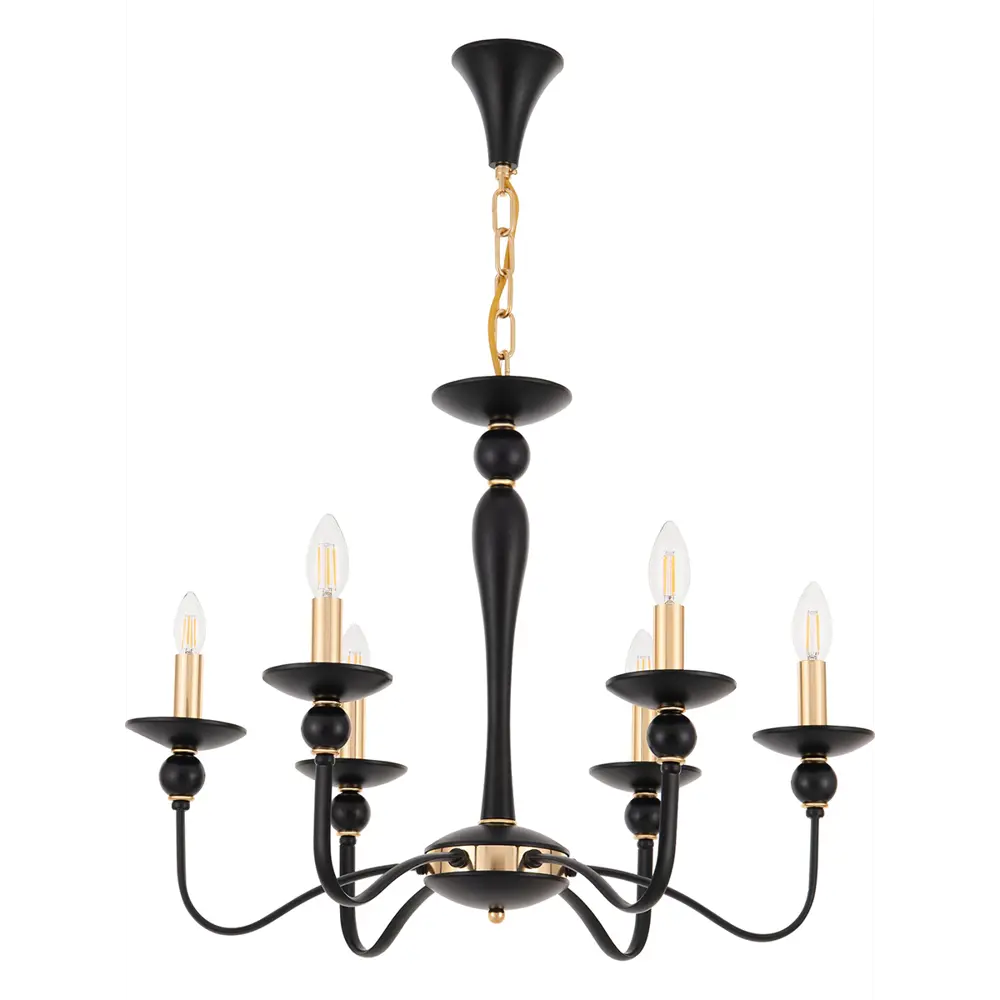 Фото 13 Люстра подвесная Arte milano 820201.1.6.200.u.e14.bk.gd 6 ламп 18 м² цвет золото/черный