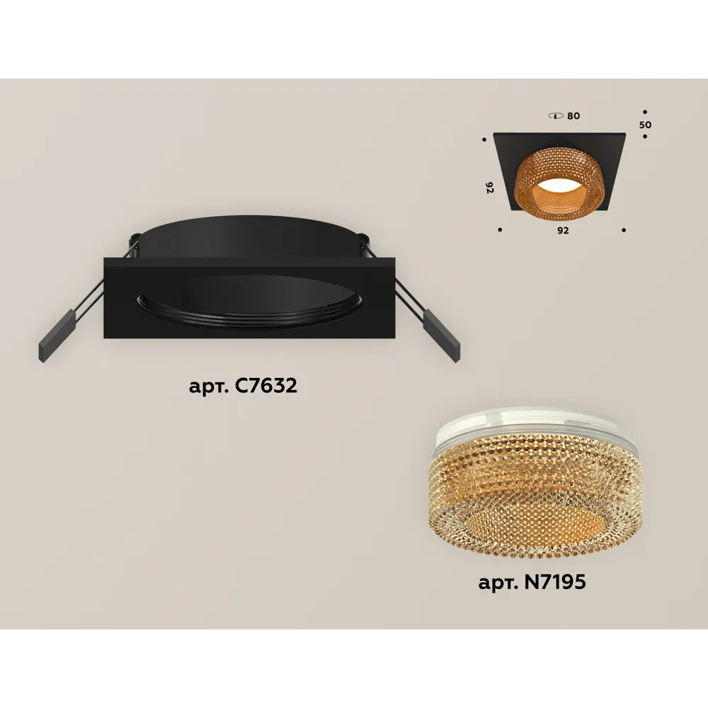 Фото Светильник точечный встраиваемый Ambrella Light XC7632024 DIY System Complects 10Вт GU5.3 цвет черно-золотой Фото Светильник точечный встраиваемый Ambrella Light XC7632024 DIY System Complects 10Вт GU5.3 цвет черно-золотой