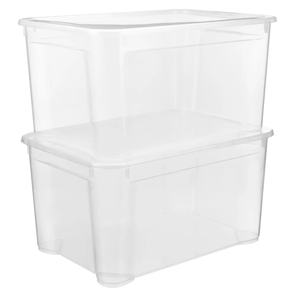 Фото 7 Ящик Кристалл XL 55.5x43.5x39 см 70 л пластик с крышкой цвет прозрачный Фото 7 Ящик Кристалл XL 55.5x43.5x39 см 70 л пластик с крышкой цвет прозрачный
