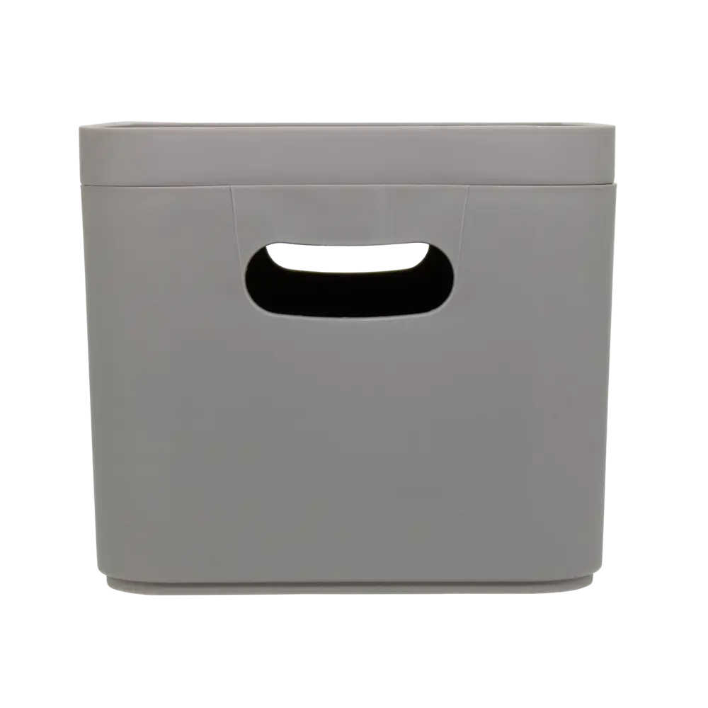 Фото 3 Органайзер для хранения Berossi 16x13x23 см 2.4 л пластик цвет серый Фото 3 Органайзер для хранения Berossi 16x13x23 см 2.4 л пластик цвет серый