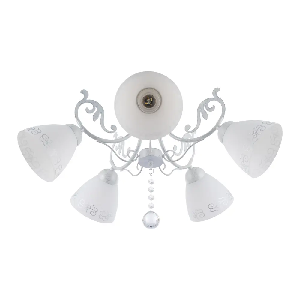 Фото Люстра потолочная Arte milano Am341900/5 wt+sl 5 ламп 10 м² цвет белый