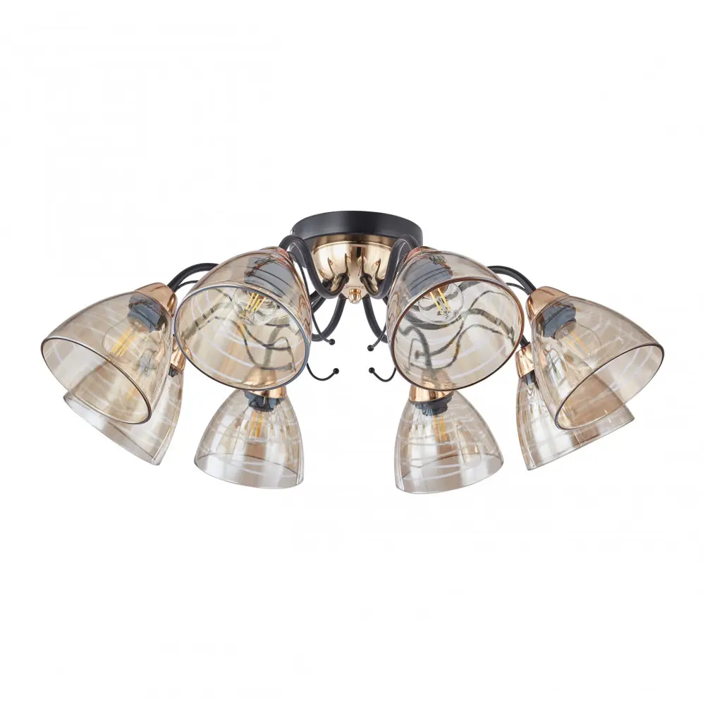 Фото Люстра потолочная Arte milano Napoli-331234/8 bk+fgd 8 ламп 16 м² цвет черный Фото Люстра потолочная Arte milano Napoli-331234/8 bk+fgd 8 ламп 16 м² цвет черный