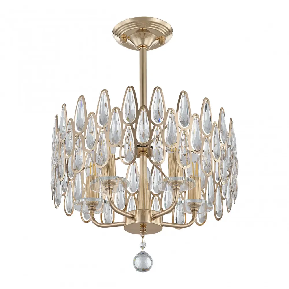 Фото Люстра на штанге Arte milano Sorrento-2009 372009/5/250/400 gd 5 ламп 10 м² цвет золото