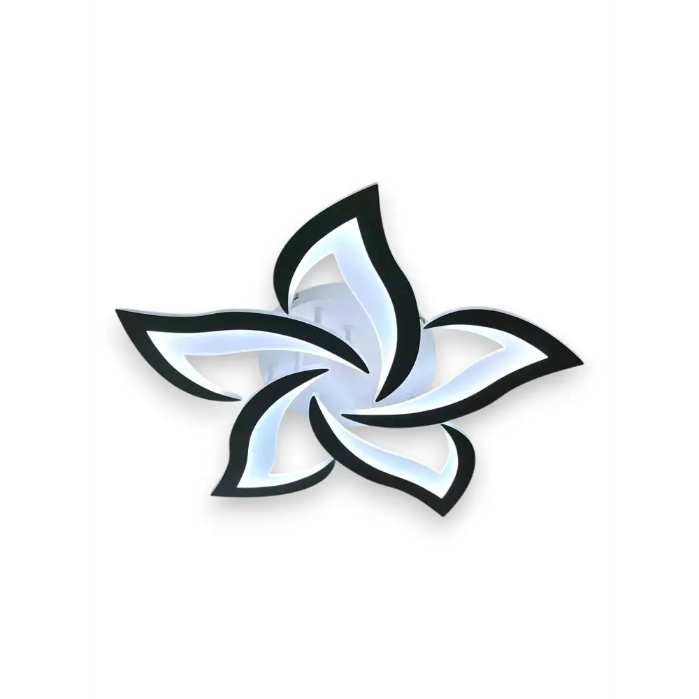 Фото 4 Люстра потолочная светодиодная Ismat decor LED.65110-5S WH с пультом управления 15 м² регулируемый белый свет цвет белый Фото 4 Люстра потолочная светодиодная Ismat decor LED.65110-5S WH с пультом управления 15 м² регулируемый белый свет цвет белый