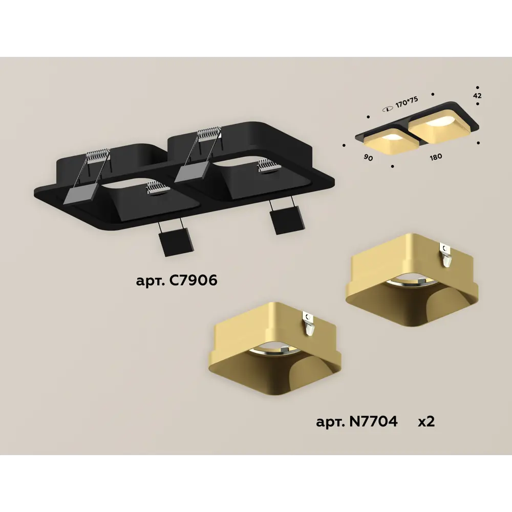 Фото Светильник точечный встраиваемый Ambrella Light XC7906004 DIY System Complects 10Вт GU5.3 цвет черный Фото Светильник точечный встраиваемый Ambrella Light XC7906004 DIY System Complects 10Вт GU5.3 цвет черный