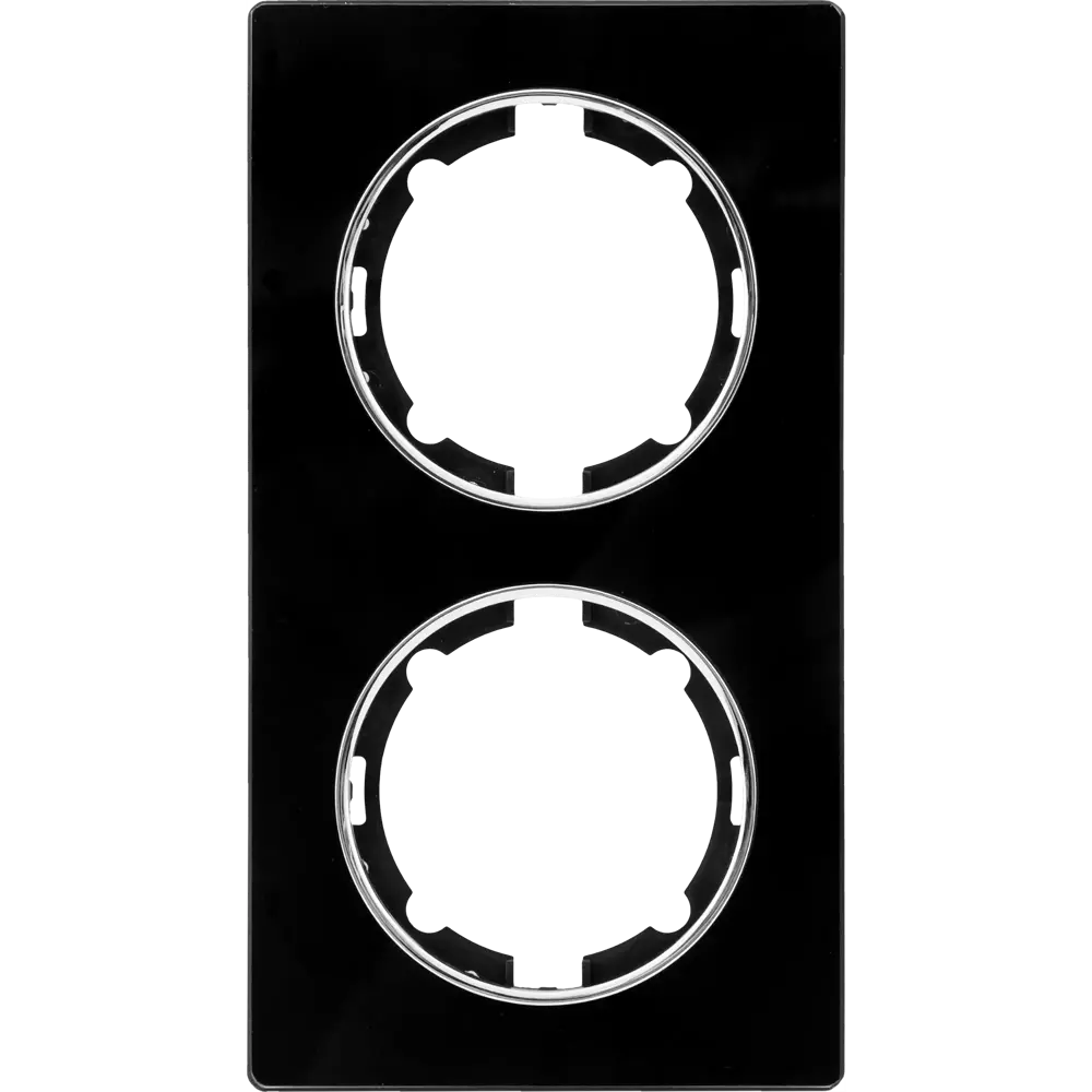 Фото Рамка для розеток и выключателей вертикальная Onekeyelectro Florence 2 поста цвет черный Фото Рамка для розеток и выключателей вертикальная Onekeyelectro Florence 2 поста цвет черный