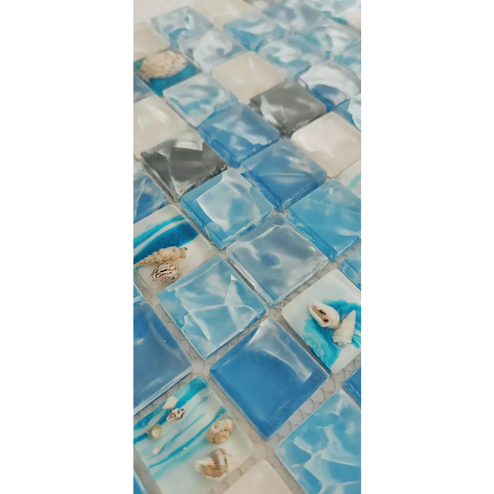 Фото 6 Мозаика стеклянная Керамоград Sy01_05 30x30 см цвет бежевый