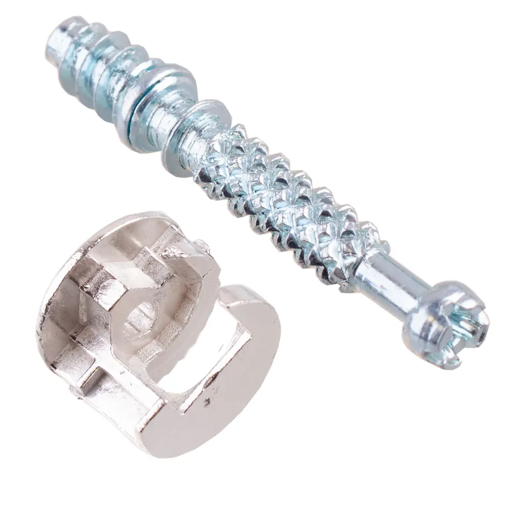 Фото 2 Набор эксцентриковых стяжек 16x34 мм сталь цвет серебро 4 шт. Фото 2 Набор эксцентриковых стяжек 16x34 мм сталь цвет серебро 4 шт.