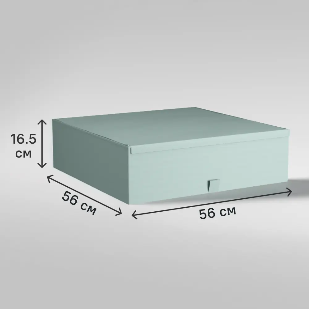 Фото Короб для хранения Spaceo 56x16.5x56 см полипропилен цвет лагуна Фото Короб для хранения Spaceo 56x16.5x56 см полипропилен цвет лагуна