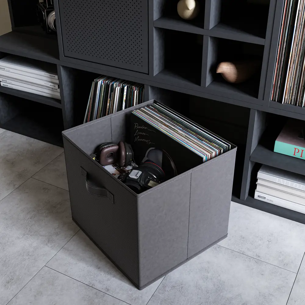 Фото 6 Короб Spaceo KUB 31x31x31 см 29.7 л полипропилен цвет чёрный Фото 6 Короб Spaceo KUB 31x31x31 см 29.7 л полипропилен цвет чёрный