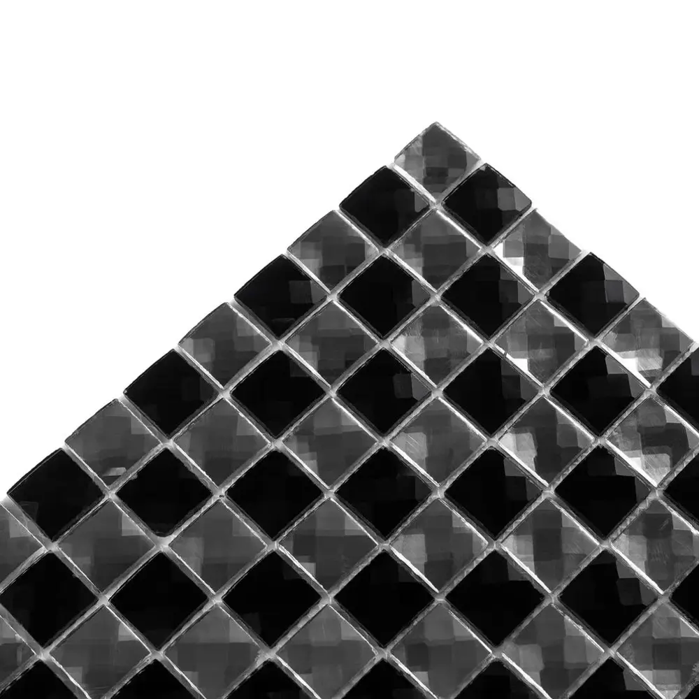 Фото 2 Мозаика стеклянная Керамоград F2x6.1_01 30x30 см цвет серый/серебристый