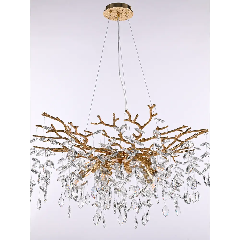 Фото 3 Люстра подвесная Arte milano Rametto 230110.760.10.e14.d-gd 10 ламп 20 м² цвет золото Фото 3 Люстра подвесная Arte milano Rametto 230110.760.10.e14.d-gd 10 ламп 20 м² цвет золото