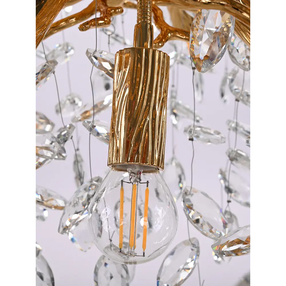 Фото 8 Люстра подвесная Arte milano Rametto 230110.760.10.e14.d-gd 10 ламп 20 м² цвет золото Фото 8 Люстра подвесная Arte milano Rametto 230110.760.10.e14.d-gd 10 ламп 20 м² цвет золото