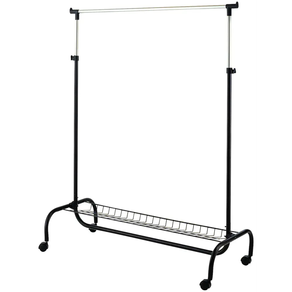 Фото Напольная вешалка My space HG25 80x103x45 см цвет хром/черный Фото Напольная вешалка My space HG25 80x103x45 см цвет хром/черный