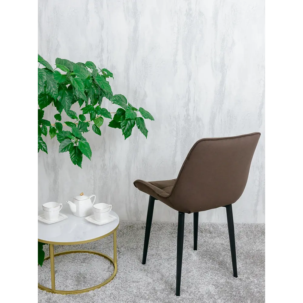 Фото 10 Поворотные стулья для кухни Русский стул Бентли 2 шт цвет коричневый с черными ножками