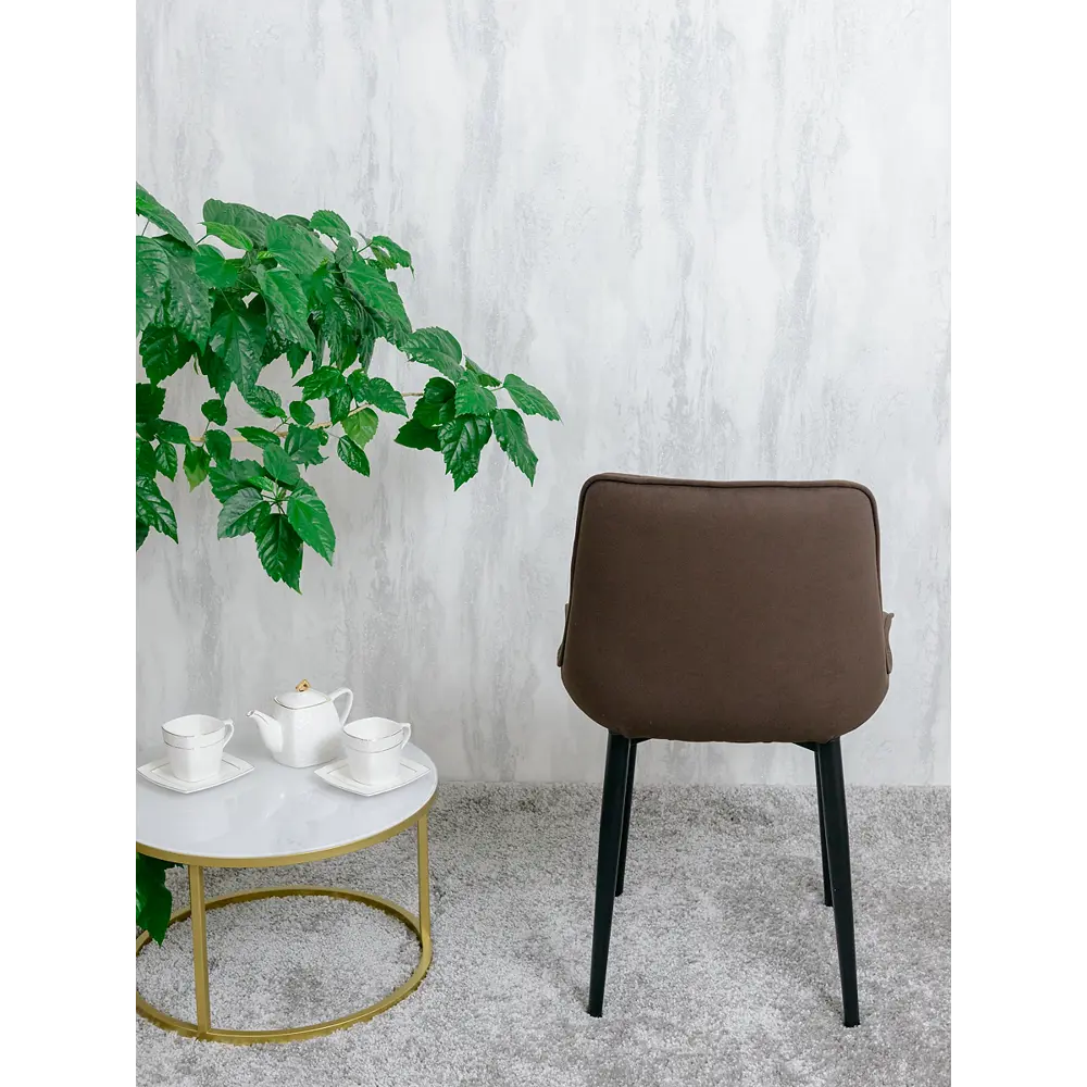 Фото 11 Поворотные стулья для кухни Русский стул Бентли 2 шт цвет коричневый с черными ножками