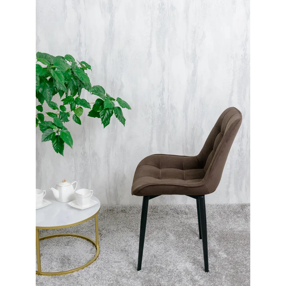 Фото 9 Поворотные стулья для кухни Русский стул Бентли 2 шт цвет коричневый с черными ножками