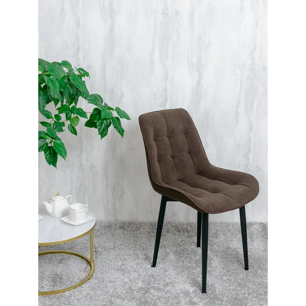 Фото 14 Поворотные стулья для кухни Русский стул Бентли 2 шт цвет коричневый с черными ножками