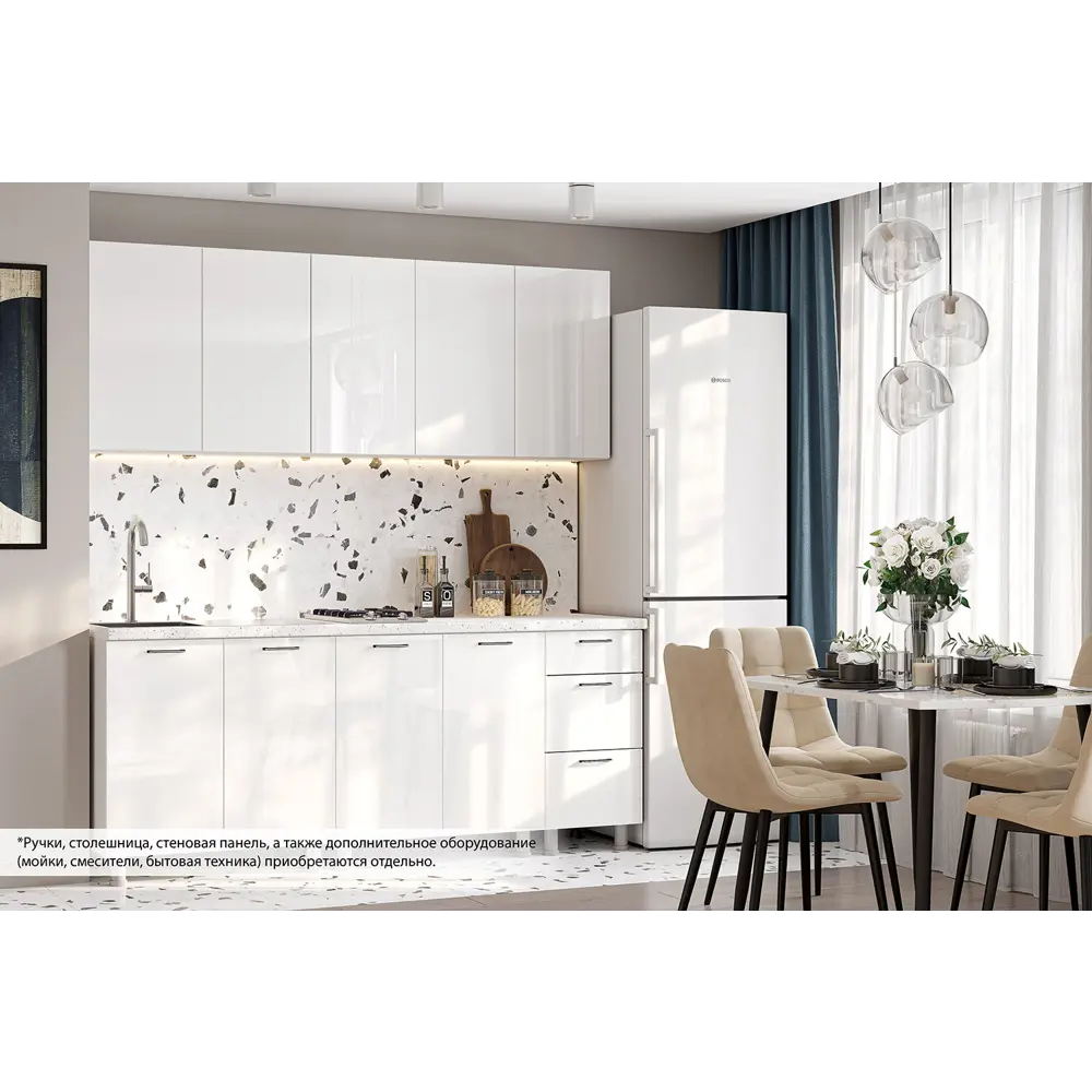 Фото Кухня Модерн Sv-мебель 00-00162586 200x217x60 см ЛДСП цвет графит Фото Кухня Модерн Sv-мебель 00-00162586 200x217x60 см ЛДСП цвет графит