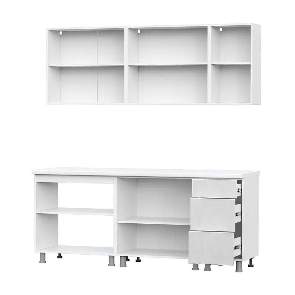 Фото 4 Кухня Модерн Sv-мебель 00-00162586 200x217x60 см ЛДСП цвет графит Фото 4 Кухня Модерн Sv-мебель 00-00162586 200x217x60 см ЛДСП цвет графит