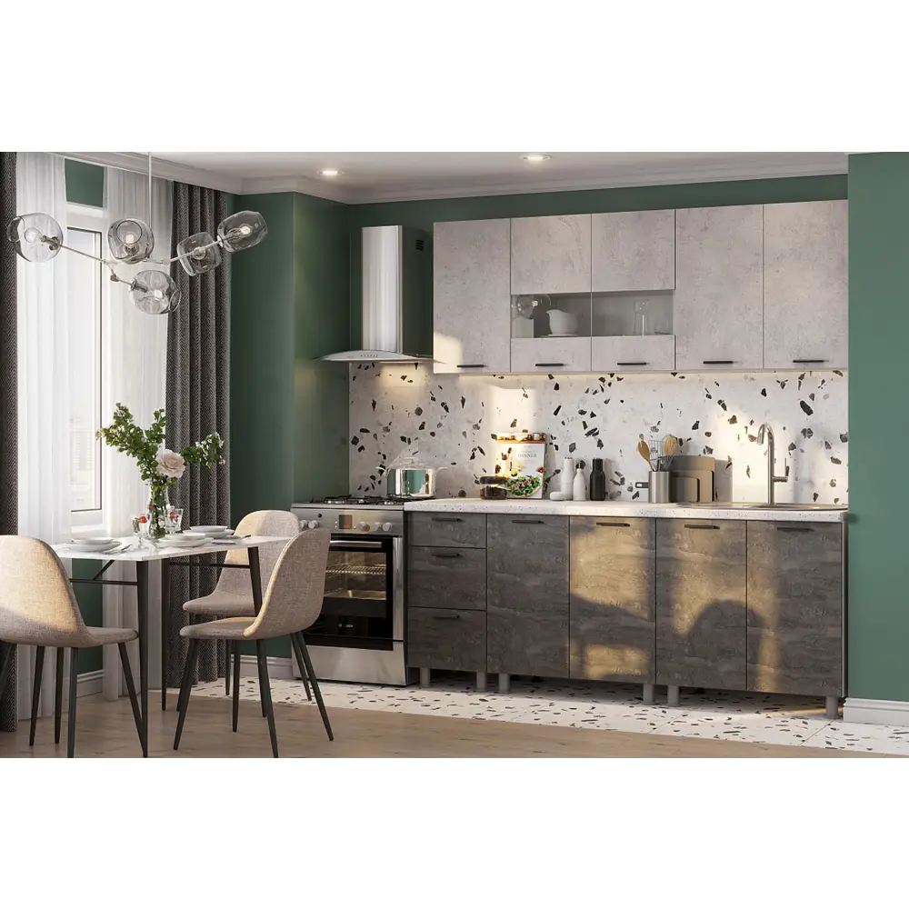 Фото 4 Кухня Модус Sv-мебель 00-00221020 200x217x60 см ЛДСП цвет графит Фото 4 Кухня Модус Sv-мебель 00-00221020 200x217x60 см ЛДСП цвет графит