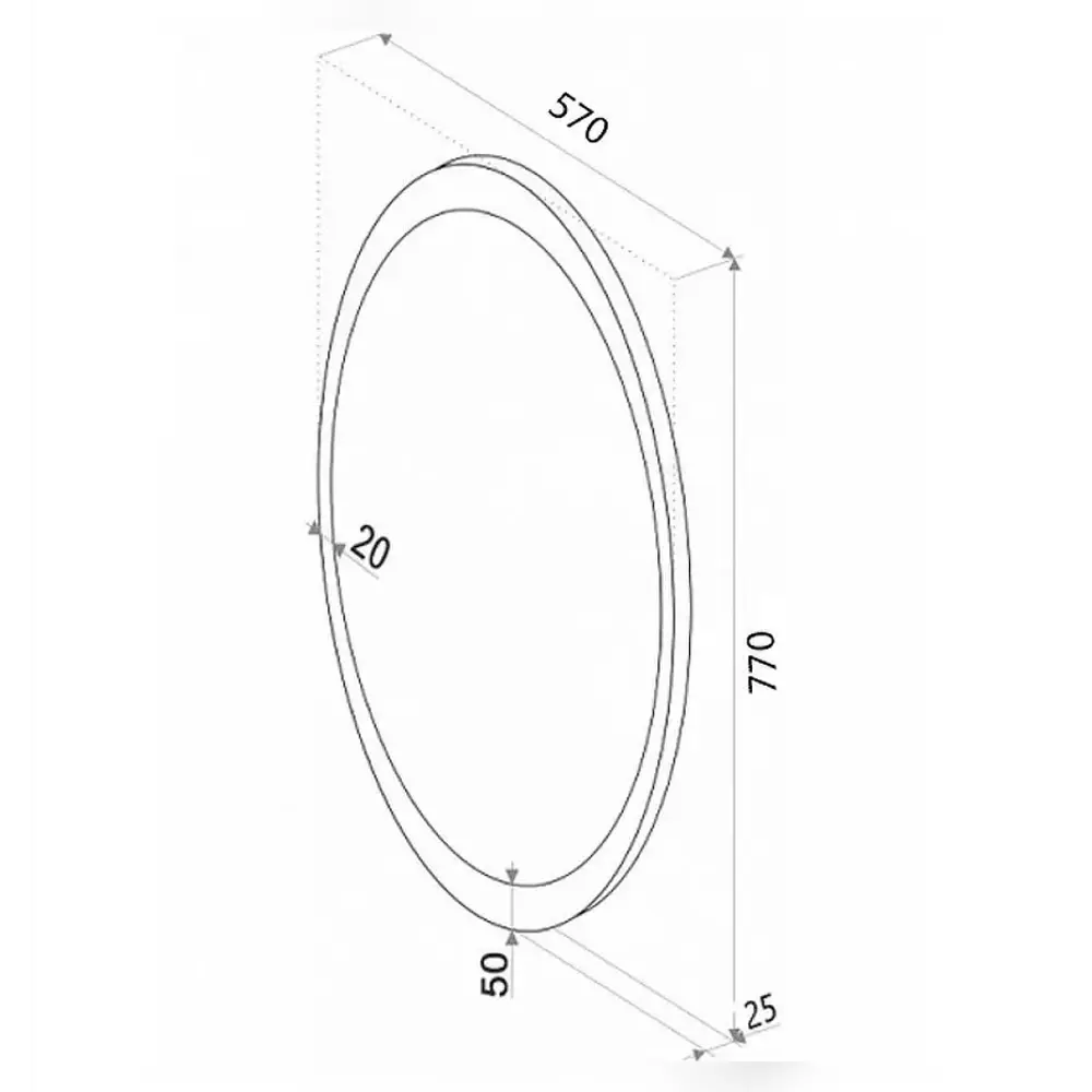 Фото 2 Зеркало для ванной Apeggo Elisa Led GG90174 57x77 с подсветкой Фото 2 Зеркало для ванной Apeggo Elisa Led GG90174 57x77 с подсветкой