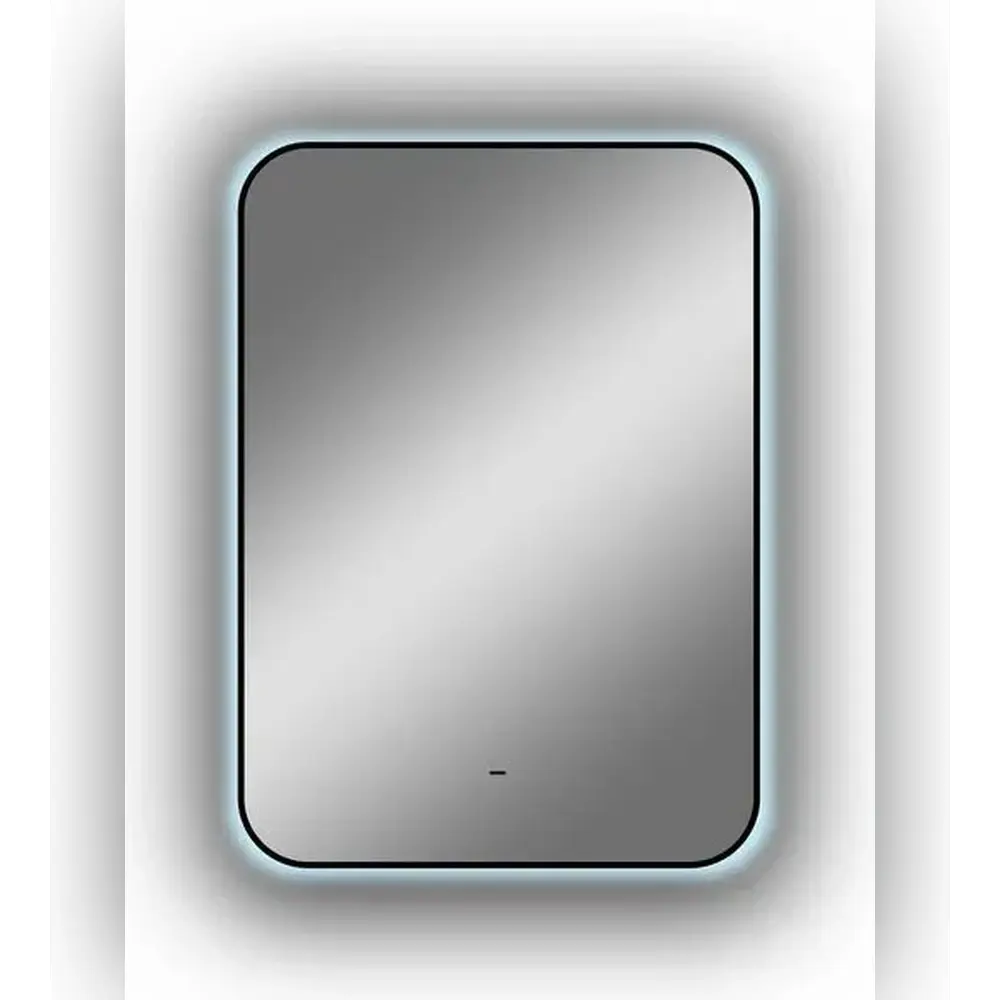 Фото Зеркало для ванной Apeggo Leandra Led GG90277 50x70 с фоновой подсветкой, черной окантовкой, функцией антизапотевания Фото Зеркало для ванной Apeggo Leandra Led GG90277 50x70 с фоновой подсветкой, черной окантовкой, функцией антизапотевания